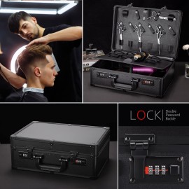 Professional Barber Supplies Case for Barber,Portable Barber Travel Carrying Case for Hair Stylist& Pet Groomer,Multi-Space Design, Sturdy, Large-Capacity Mobile Barber Stations-Black Professional Barber Supplies Case for Barber,Portable Barber Travel Carrying Case for Hair Stylist& Pet Groomer,Multi-Space Design, Sturdy, Large-Capacity Mobile Barber Stations-Black