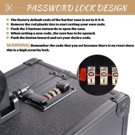 Professional Barber Supplies Case for Barber,Portable Barber Travel Carrying Case for Hair Stylist& Pet Groomer,Multi-Space Design, Sturdy, Large-Capacity Mobile Barber Stations-Black Professional Barber Supplies Case for Barber,Portable Barber Travel Carrying Case for Hair Stylist& Pet Groomer,Multi-Space Design, Sturdy, Large-Capacity Mobile Barber Stations-Black