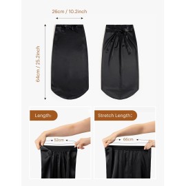 LilySilk Mulberry Silk Sleep Cap 100% 19 Momme Long Silk Bonnet for Curly Hair, Night Cap for Sleeping, Silk Hair Wrap for Women Black LilySilk Mulberry Silk Sleep Cap 100% 19 Momme Long Silk Bonnet for Curly Hair, Night Cap for Sleeping, Silk Hair Wrap for Women Black