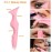 URGINO 5 in 1 Silicone Eyeliner Stencils Reusable Clean Winged Liner for Eyes,Make up Tools as Eyelash Shield/Eyebrow Shaping/Jaw Line/Lip Line for Beginners(Pink)