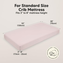 KeaBabies 2-Pack Organic Crib Sheets for Boys, Girls - 52x28 Fitted Crib Mattress Sheet Neutral, Breathable Jersey Cotton Cover for Baby Bed, Toddler Mattress, Soft & Cute Prints (Pastel)