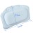 Bath Pillow Comfortable Bath Cushion with Suction Cup Waterproof Neck Support Bathing Accessories for Tub (Light blue)