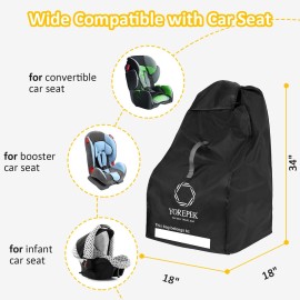 YOREPEK Car Seat Travel Bag Backpack, Universal Car Seat Bags for Air Travel Fits Convertible, Booster, Infant Carseat, Gate Check Carseat Cover for Airplane, Baby Flying Essential