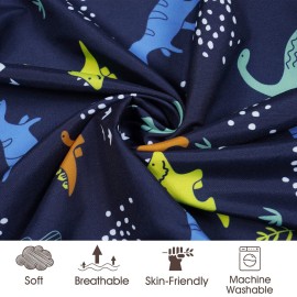 PHF 3 Pack Soft Dinosaur Crib Sheets Fitted, Comfy Breathable Baby Sheets for Boys Girls, 28x52 Inches Fits Standard Crib and Toddler Mattresses, Navy Dinosaur