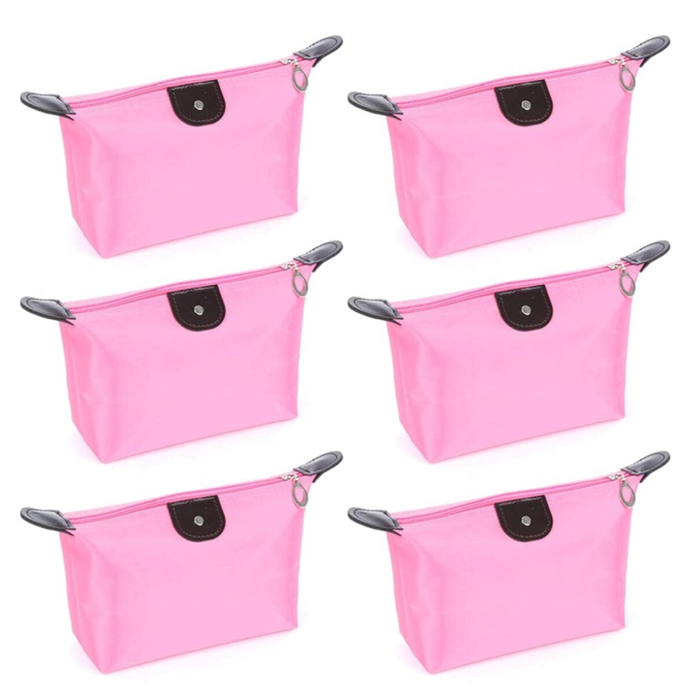 TOPTIE 6 Pack Dumpling Cosmetic Makeup Bag Water Toiletry Bag Handbag Purse Travel Storage Bag for Women-Light Pink TOPTIE 6 Pack Dumpling Cosmetic Makeup Bag Water Toiletry Bag Handbag Purse Travel Storage Bag for Women-Light Pink