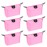 TOPTIE 6 Pack Dumpling Cosmetic Makeup Bag Water Toiletry Bag Handbag Purse Travel Storage Bag for Women-Light Pink