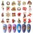WOKOTO 24 Pcs Christmas Nail Charms for Nail Art 3D Christmas Charms for Nails Jewelrys Christmas Tree Bells Snowman Socks Nail Art Charms Nail Rhinestones and Charms for Christmas Nails Gems
