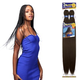Sensationnel Ruwa prestretched braiding hair - 2x 60 inch water repellent kanekalon fast dry synthetic sports itch free (3 pack, 1B OFFBLACK)