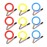 Toyvian 9pcs Children Safety Walking Rope Kindergarten Rope Line Adjustable Walking Rope for Kids up to 12, Ring Short Walking Rope Children Safety Walking Rope Nursery Daycare Walking Rope