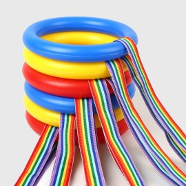 Toyvian 9pcs Children Safety Walking Rope Kindergarten Rope Line Adjustable Walking Rope for Kids up to 12, Ring Short Walking Rope Children Safety Walking Rope Nursery Daycare Walking Rope