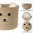 Bear Laundry Baskets Laundry Hamper Storage Baskets with Handles,Decorative Basket for Living room,Woven Storage Basket for Toys Bin Pillows Blankets Clothes (Khaki)