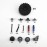 TTLYHEK Technical Parts Vehicles Suspension Accessories with Tire 107x44 Technical Parts Set Compatible with All Major Brands, MOC Parts Building Toy DIY Replacement Spare Kit (68pcs)