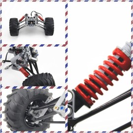 TTLYHEK Technical Parts Vehicles Suspension Accessories with Tire 107x44 Technical Parts Set Compatible with All Major Brands, MOC Parts Building Toy DIY Replacement Spare Kit (68pcs)