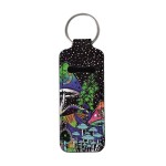 Baxinh Chapsticks Holder for Lipstick, Lip Balm Gloss Holder for Women Lippy Clip Chapstick Keychain with Mushroom Printed