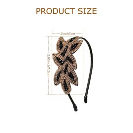 ericotry Flapper Headbands 1920s Vintage Gatsby Party Headpiece Beaded Leaf Hair Accessories for Costume Cosplay Halloween Party ericotry Flapper Headbands 1920s Vintage Gatsby Party Headpiece Beaded Leaf Hair Accessories for Costume Cosplay Halloween Party