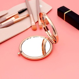 YSUNM Ming Heng Inspirational Travel Compact Makeup Rose Gold Mirror Women Gifts Not a Day Over Fabulous for Mom,Sister or Aunt,Daughters, Friends, Classmates, Birthday Gift
