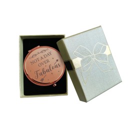 YSUNM Ming Heng Inspirational Travel Compact Makeup Rose Gold Mirror Women Gifts Not a Day Over Fabulous for Mom,Sister or Aunt,Daughters, Friends, Classmates, Birthday Gift