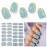 DUKASOU Semi Cured Gel Nail Strips, Silver Glitter | 28pcs Gel Nail Strips Work with Any uv lamp,Gel Nail Stickers for Women Girls, Includes Prep Pads, Nail File & Wood Stick