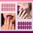 SILPECWEE 24 Sheets Nail Wraps for Women Glitter Nail Polish Strips Self Adhesive Nail Polish Stickers Gel Nail Strips Fingernail Manicure Stickers for Nail Art with 1pc Nail File