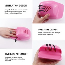 Portable Nail Dryer - Quick Dry Air Blower for Regular Polish, Fingernail and Toenail Art - Fan Machine