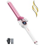 ORYNNE Digital Ceramic Curling Iron - 1 Inch Barrel for Bouncy Curls & Waves, Argan Oil Infused, Dual Voltage, Fast Heat Up