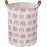 NTAOHAMPER Baby Girl Laundry Basket,Waterproof Kids Hamper for Toys,Clothes Hampers for Nursery,Gift Basket,Room Decor,Collapsible Storage Basket (Pink Elephant)