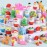 Kleeblatt 3D Assemblable Christmas Erasers 45 PCS - Santa Claus, Reindeer, Snowman, Christmas Tree Creative Gifts for Children