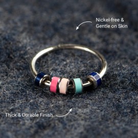 STORYJEWELLERY Fidget Ring for Women, Anxiety Rings for Women, Spinner Ring, Silent Spinning Worry Rings, Fidget Jewelry, Womens Gifts, Size 8