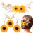 OIIKI Sunflower Bridal Accessories Kit, Wedding Sunflower Headband, Bridal Sunflower Necklace Earrings, Flower Crystal Hair Vine Decorative Clips for Women, Parties