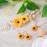 OIIKI Sunflower Bridal Accessories Kit, Wedding Sunflower Headband, Bridal Sunflower Necklace Earrings, Flower Crystal Hair Vine Decorative Clips for Women, Parties