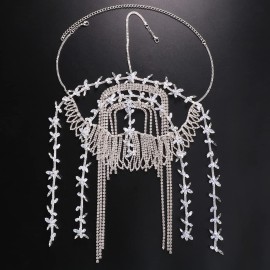 STONEFANS 1920s Rhinestone Headpiece Cap Silver Bridal Flapper Head Chain Headband Prom Gatsby Cleopatra Hair Accessories for Women Costume (Silver1) STONEFANS 1920s Rhinestone Headpiece Cap Silver Bridal Flapper Head Chain Headband Prom Gatsby Cleopatra Hair Accessories for Women Costume (Silver1)