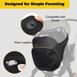 Upperkids Storage Bag Compatible with Doona Infant Car Seat Stroller, Stroller Accessories, Large Capacity Diaper Bag, Easy Access Zipper Design, Wearable Backpack, Stroller Organizer Bag, All Day Bag