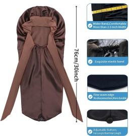 Satin Silk Bonnet Hair Cap: Long Bonnets with Elastic Tie Band Adjustable Straps Jumbo Size Sleep for Sleeping Comfortable - Stretchy Tie Band Bonnets for Women Long Braid Curly Hair No Slip-Off Satin Silk Bonnet Hair Cap: Long Bonnets with Elastic Tie Band Adjustable Straps Jumbo Size Sleep for Sleeping Comfortable - Stretchy Tie Band Bonnets for Women Long Braid Curly Hair No Slip-Off