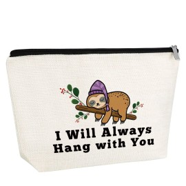 Sloth Gift for Women Daughter Sloth Makeup Bag Sloth Lover Gift for Girl Animal Lover Cosmetic Bag Thank You Christmas Thanksgiving Day New Year Inspirational Birthday Gift for Her Sister Friend