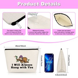 Sloth Gift for Women Daughter Sloth Makeup Bag Sloth Lover Gift for Girl Animal Lover Cosmetic Bag Thank You Christmas Thanksgiving Day New Year Inspirational Birthday Gift for Her Sister Friend