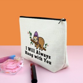 Sloth Gift for Women Daughter Sloth Makeup Bag Sloth Lover Gift for Girl Animal Lover Cosmetic Bag Thank You Christmas Thanksgiving Day New Year Inspirational Birthday Gift for Her Sister Friend