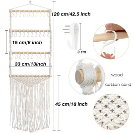 ALinmo Headband Holder Hair Bows Organizer for Girls, Baby Headbands Hair Accessories Organizer Storage Wall Hanging Decor for Toddler Girls Room