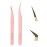 Ms.Queen Lash Extension Tweezers,2Pcs Fiber Tip Grip Boot Volume Tweezer and Dolphin Isolation Eyelash Tweezers