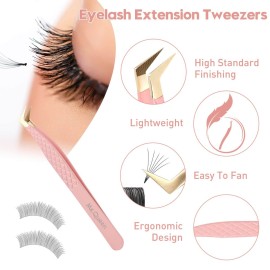 Ms.Queen Lash Extension Tweezers,2Pcs Fiber Tip Grip Boot Volume Tweezer and Dolphin Isolation Eyelash Tweezers Ms.Queen Lash Extension Tweezers,2Pcs Fiber Tip Grip Boot Volume Tweezer and Dolphin Isolation Eyelash Tweezers