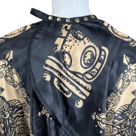 Pelocapa Barber Cape for Men, Haircut Cape with Snap Closures, Professional Salon Cutting Cape, Large Waterproof Hairdressing Cape Gown Apron for Hairstylist- 63 56