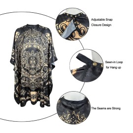 Pelocapa Barber Cape for Men, Haircut Cape with Snap Closures, Professional Salon Cutting Cape, Large Waterproof Hairdressing Cape Gown Apron for Hairstylist- 63 56
