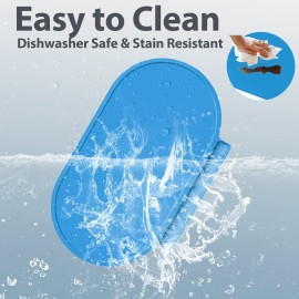 Kids Silicone Placemats, Baby Placemats with Food Catching for Kids Toddler Children Reusable Non-Slip Table Mats Baby Food Mats for Restaurant, 2Pack, Blue/Gray Kids Silicone Placemats, Baby Placemats with Food Catching for Kids Toddler Children Reusable Non-Slip Table Mats Baby Food Mats for Restaurant, 2Pack, Blue/Gray