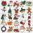 CHARLENT Christmas Temporary Tattoos for Kids - 148 PCS Christmas Individual Tattoos for Kids Christmas Xmas Party Favors, Stocking Stuffer, Christmas Eve Gift