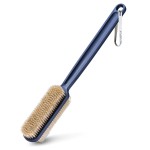 MainBasics Back Scrubber for Shower - Long Handle Dual-Sided Brush for Body Wash & Scrubbing with Exfoliating & Soft Bristles (Ultramarine, Plastic)