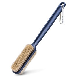 MainBasics Back Scrubber for Shower - Long Handle Dual-Sided Brush for Body Wash & Scrubbing with Exfoliating & Soft Bristles (Ultramarine, Plastic) MainBasics Back Scrubber for Shower - Long Handle Dual-Sided Brush for Body Wash & Scrubbing with Exfoliating & Soft Bristles (Ultramarine, Plastic)