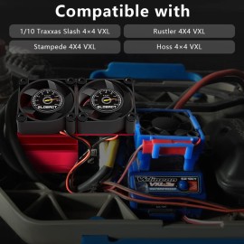 GLOBACT VXL-3s Dual Fan Set: ESC & Motor Cooling Fans for Rustler, Stampede Velineon VXL-3s