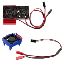 GLOBACT VXL-3s Dual Fan Set: ESC & Motor Cooling Fans for Rustler, Stampede Velineon VXL-3s