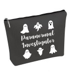 PWHAOO Halloween Ghost Hunter Cosmetic Bag Paranormal Investigator Cosmetic Bag Ghost Lover Gift (Paranormal Investigator B)