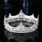 Crystal King Wedding Tiara Vintage Rhinestone Crown Hair Bands For Halloween Birthday Pageant Hair Accessories (Silver)