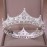 Crystal King Wedding Tiara Vintage Rhinestone Crown Hair Bands For Halloween Birthday Pageant Hair Accessories (Silver)